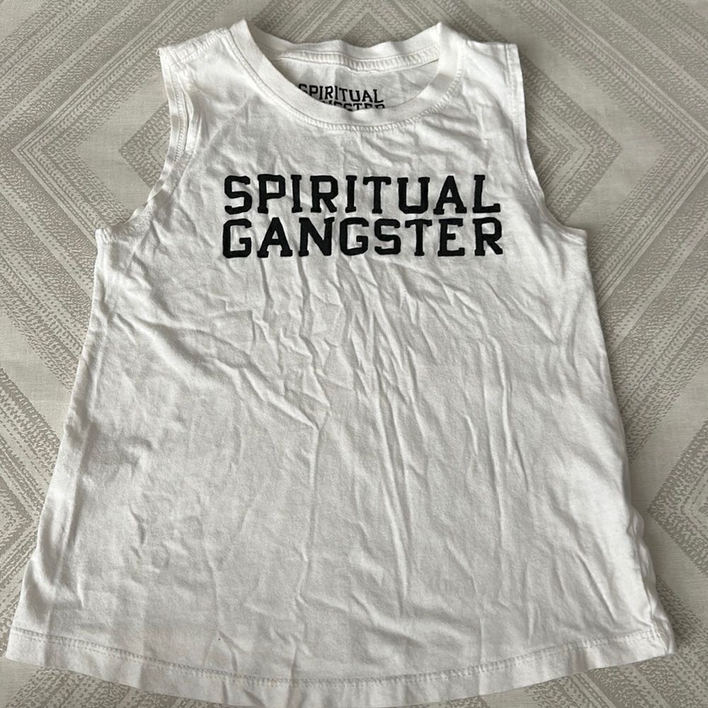 Spiritual Gangster Girls White Logo Tank Top